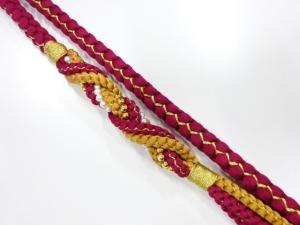 未使用品　正絹　振袖用　手組帯締め